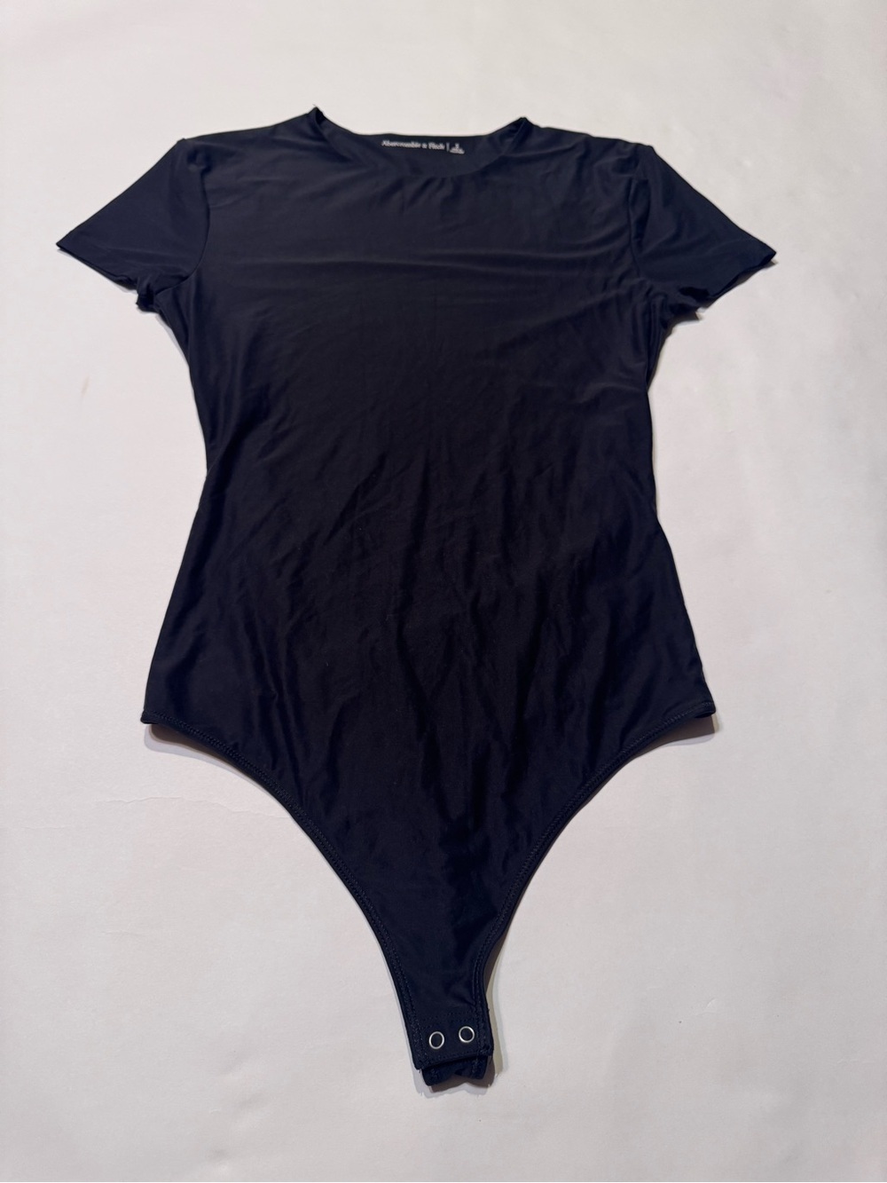 Abercrombie & Fitch Bodysuit Seamless Women’s S Small Black Short Sleeve Thong